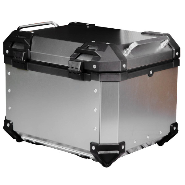 Maleta Top Case Moto Aluminio Silver 4rs E70 45 Litros Turismo Trail Desmontable - Imagen 7