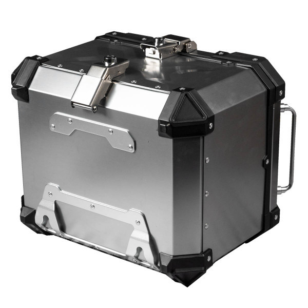 Maleta Top Case Moto Aluminio Silver 4rs E70 45 Litros Turismo Trail Desmontable - Imagen 6