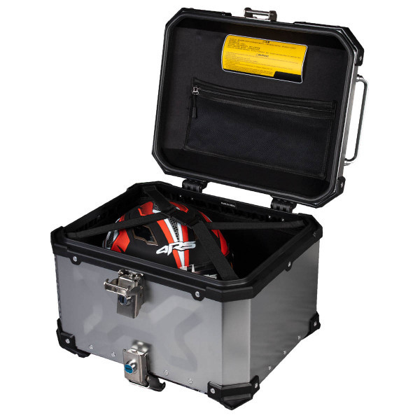 Maleta Top Case Moto Aluminio Silver 4rs E70 45 Litros Turismo Trail Desmontable - Imagen 8