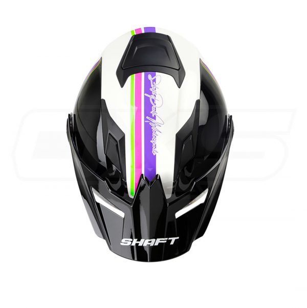 Casco moto shaft 3700dv dual abatible motorsports bl mr.n - Imagen 5