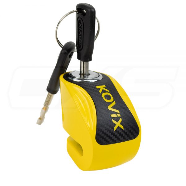 Candado Disco Moto Kovix Knn1 amarillo Pin 6mm Aleacion Acero