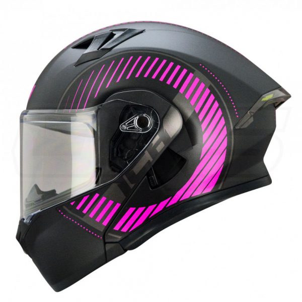 Casco moto ich 3120 abatible fast fc.n con sun visor certificación dot