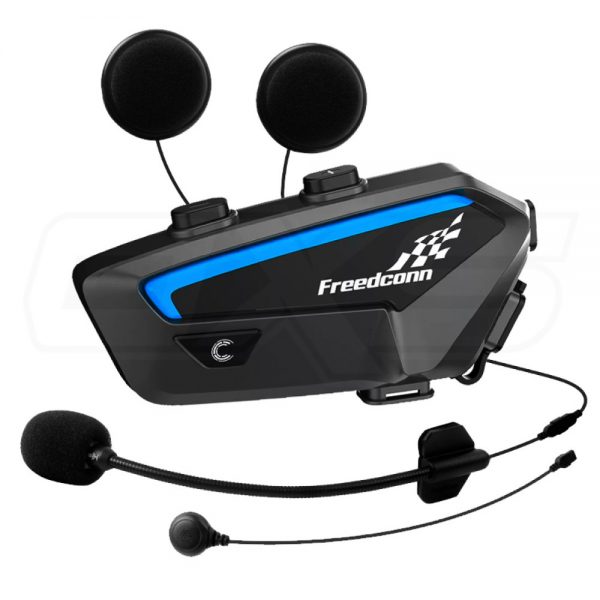 Manos libres bluetooth freedconn FX para casco moto IP67 intercomunicador 10 vías