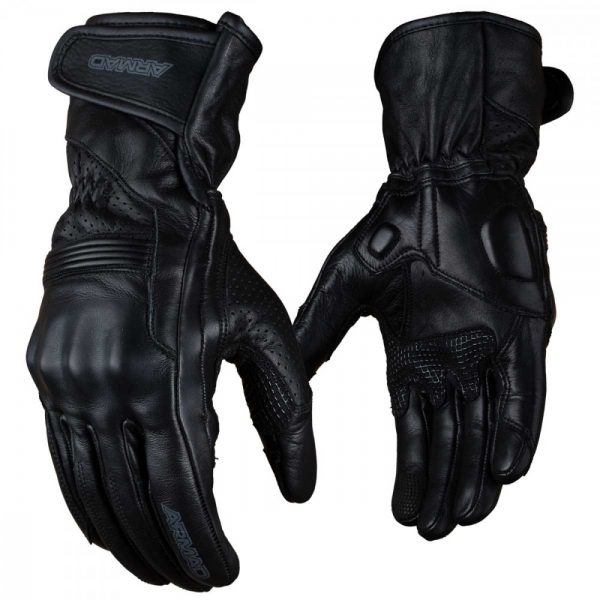 Guantes para moto armad gear aero1 cuero largos touch