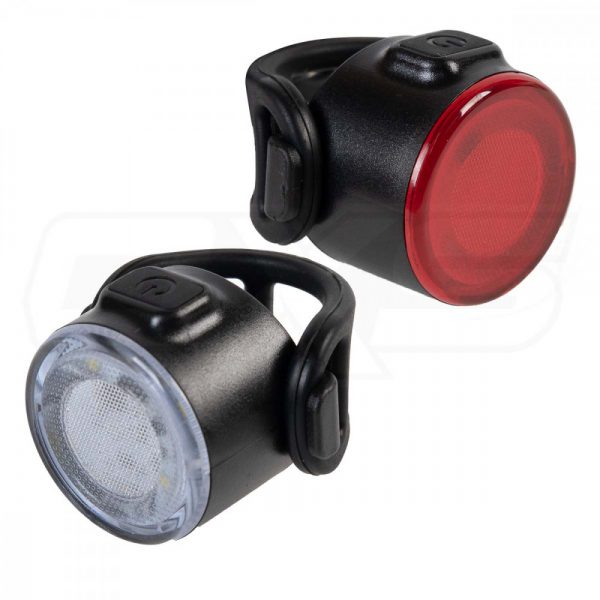 Set de luces led para bicicleta blanco rojo xa313 6 secuencias recargables usb