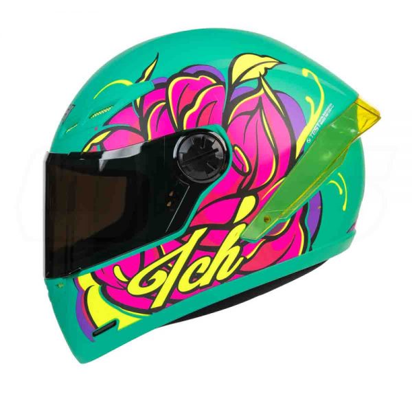 Casco moto ich 501sp bloomgreen sm integral certificación DOT 3cv