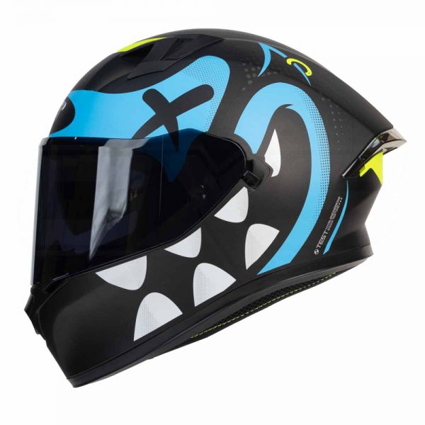 Casco moto ich 503dv integral crazy kartoon az sm sun visor certificación dot