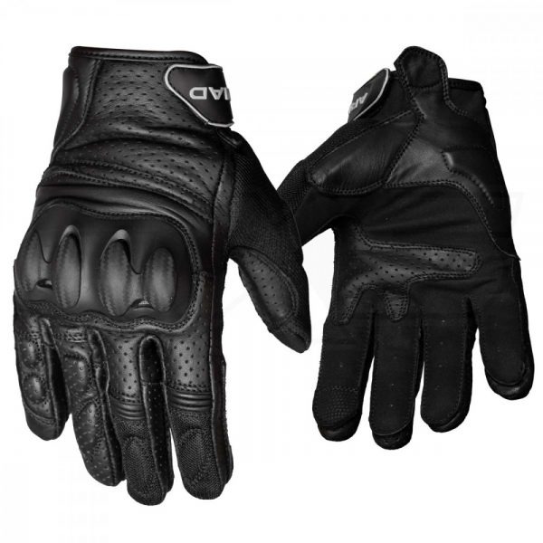 Guantes para moto armad gear strike cuero perforado touch