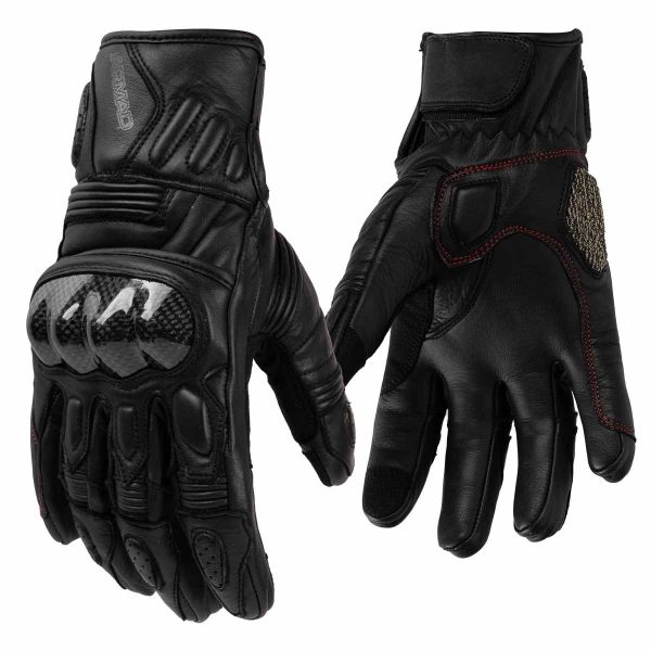 Guantes para moto armad gear facer cuero touch - Imagen 4