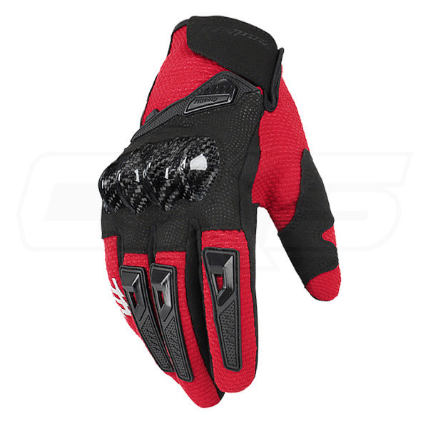 Guantes para moto madbike mad66 rojo con protecciones touch - Imagen 2