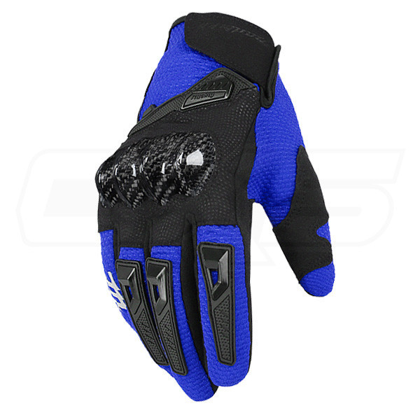 Guantes para moto madbike mad66 azul con protecciones touch - Imagen 3