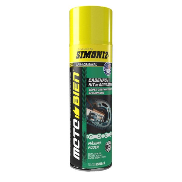 Limpiador Desengrasante cadena SIMONIZ Moto Bien para Cadenas 220ml ¡Nuevo Embarque!