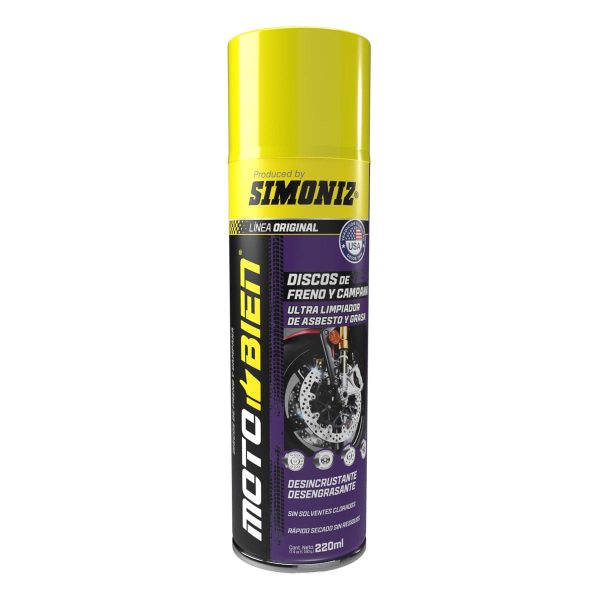 Limpiador disco de frenos y campana simoniz motobien 220ml ¡Nuevo Embarque!