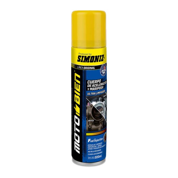 Limpiador cuerpo aceleracion y mariposa simoniz motobien 220ml ¡Nuevo Embarque!