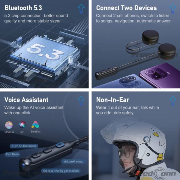 Manos libres para casco moto luvin S1 bluetooth 5.3 ¡Nuevo Embarque! - Imagen 3