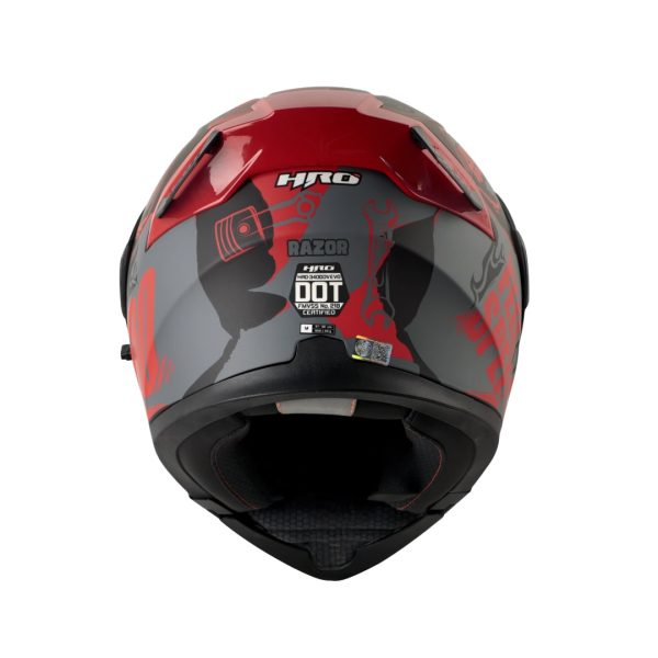 Casco Moto Hro 3400dv razor gr rj Abatible Sun Visor Certificación Dot    ¡Nuevo Embarque!    SKU: 163533 - Imagen 2