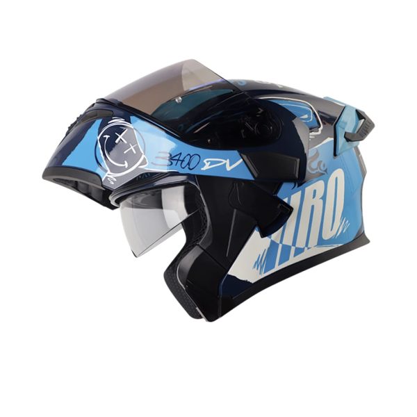 Casco Moto Hro 3400dv razor az Abatible Sun Visor Certificación Dot    ¡Nuevo Embarque!    SKU: 163531 - Imagen 3