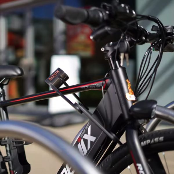 Cadena con alarma 120db plegable kovix KFQ85-bk para bicicleta - Imagen 6