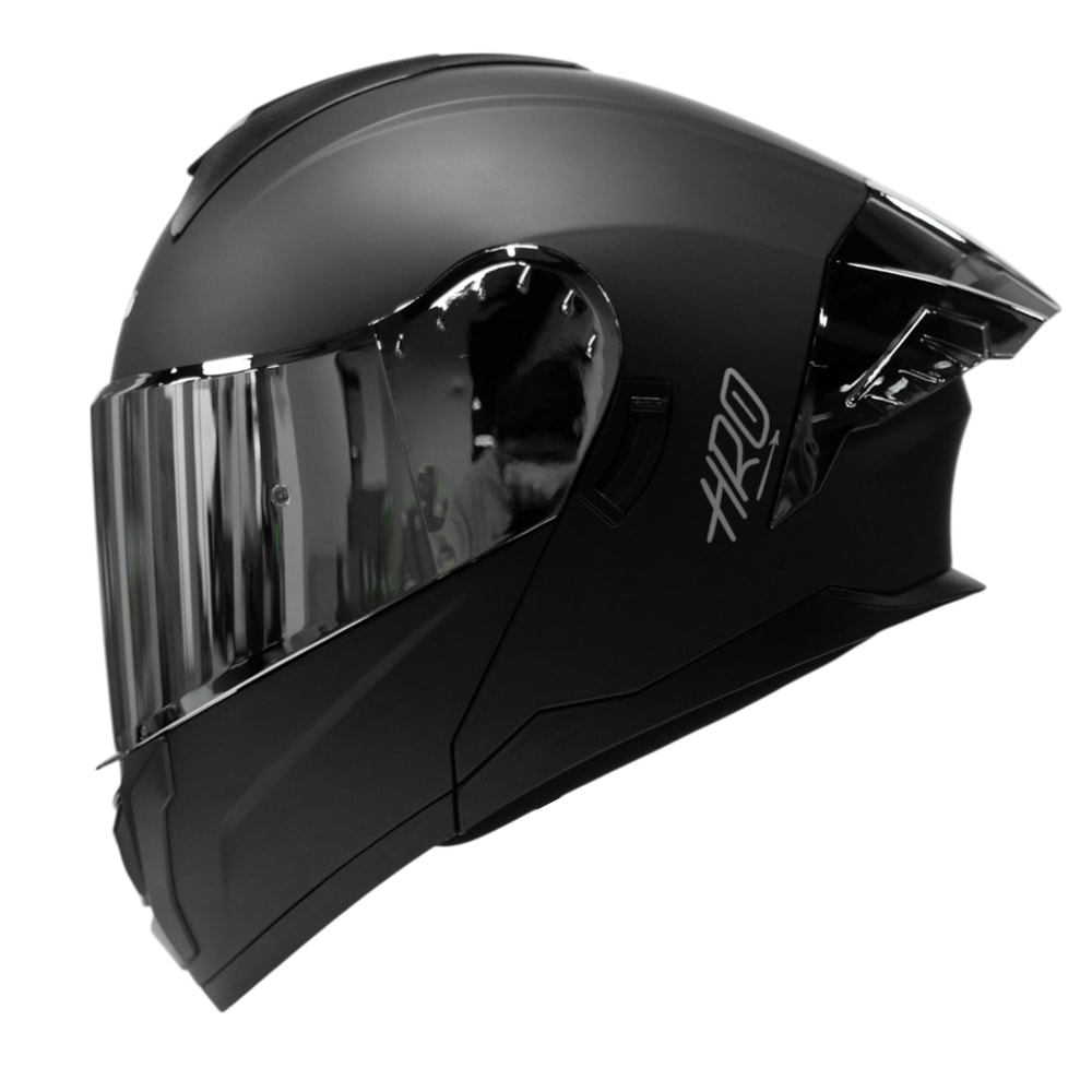 Casco moto hro 3480dv solid ng sl mate abatible con sun visor dot - Imagen 2
