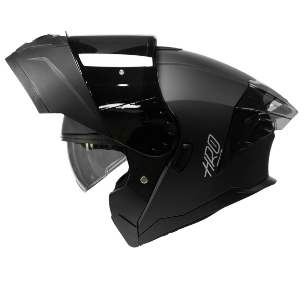 Casco moto hro 3480dv solid ng sm mate abatible con sun visor dot - Imagen 3