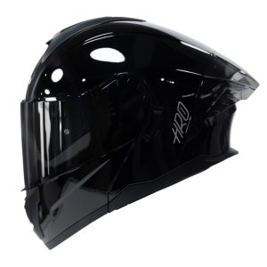 Casco moto hro 3480dv solid ng sm brillo abatible con sun visor dot