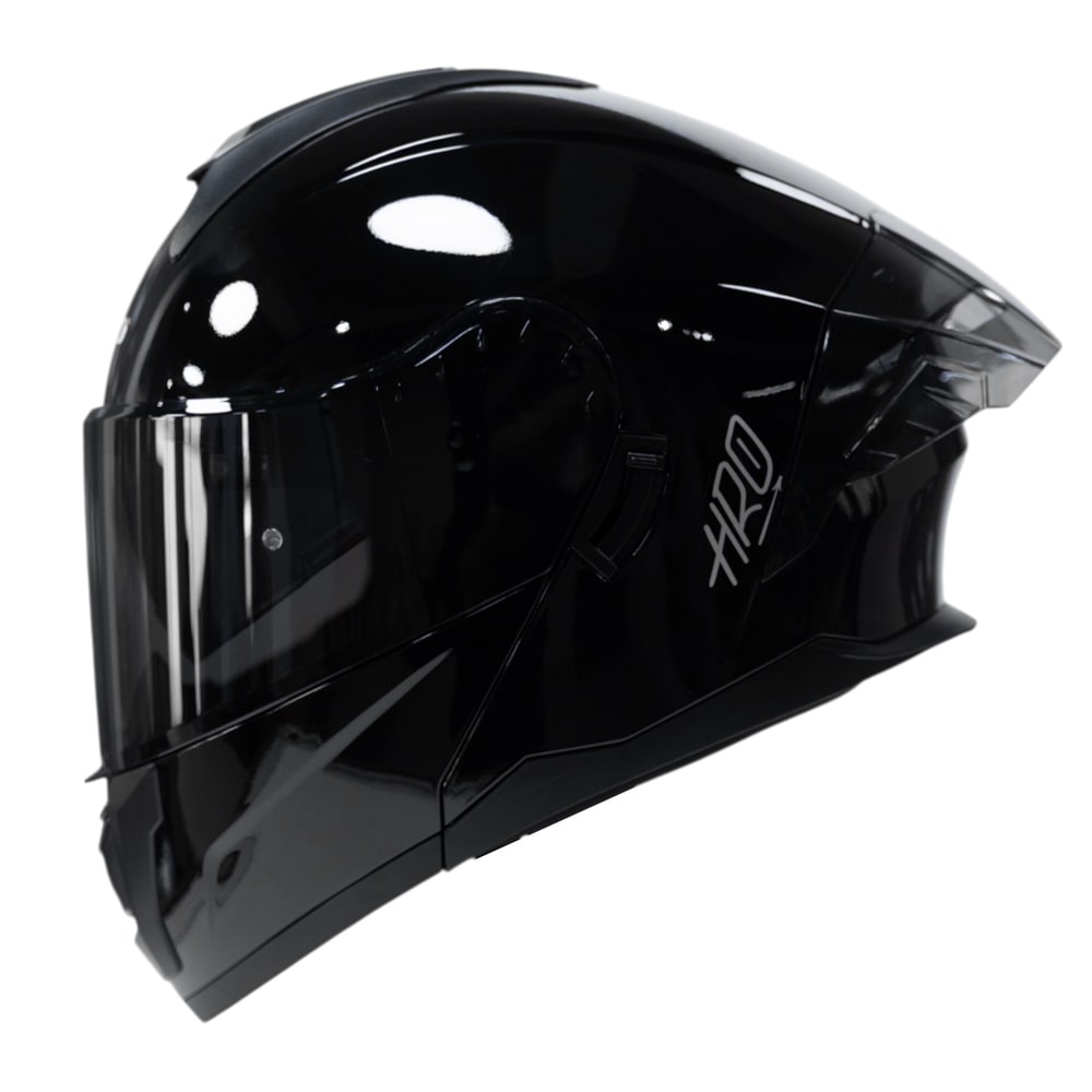 Casco moto hro 3480dv solid ng sm brillo abatible con sun visor dot