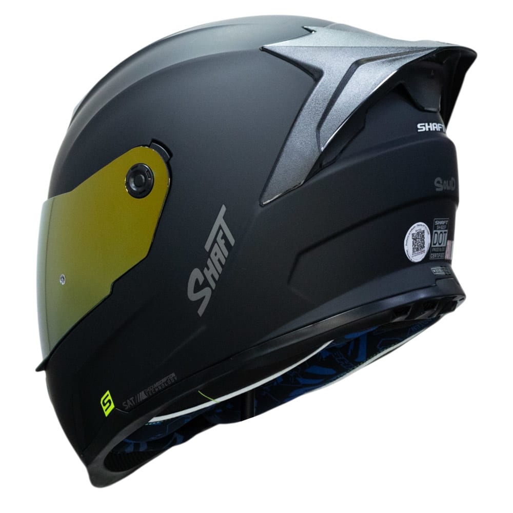 Casco moto shaft 502sp solid ng gold integral normal dot acreditado - Imagen 3