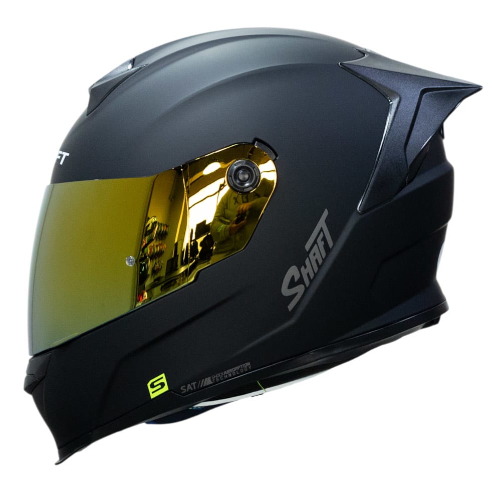 Casco moto shaft 502sp solid ng gold integral normal dot acreditado - Imagen 4