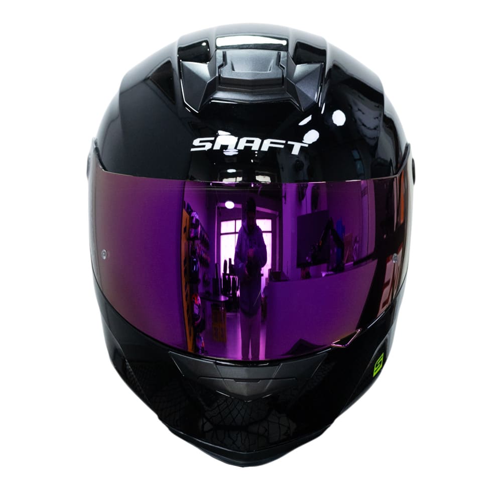 casco moto shaft 502sp solid ng morado integral normal dot acreditado - Imagen 2