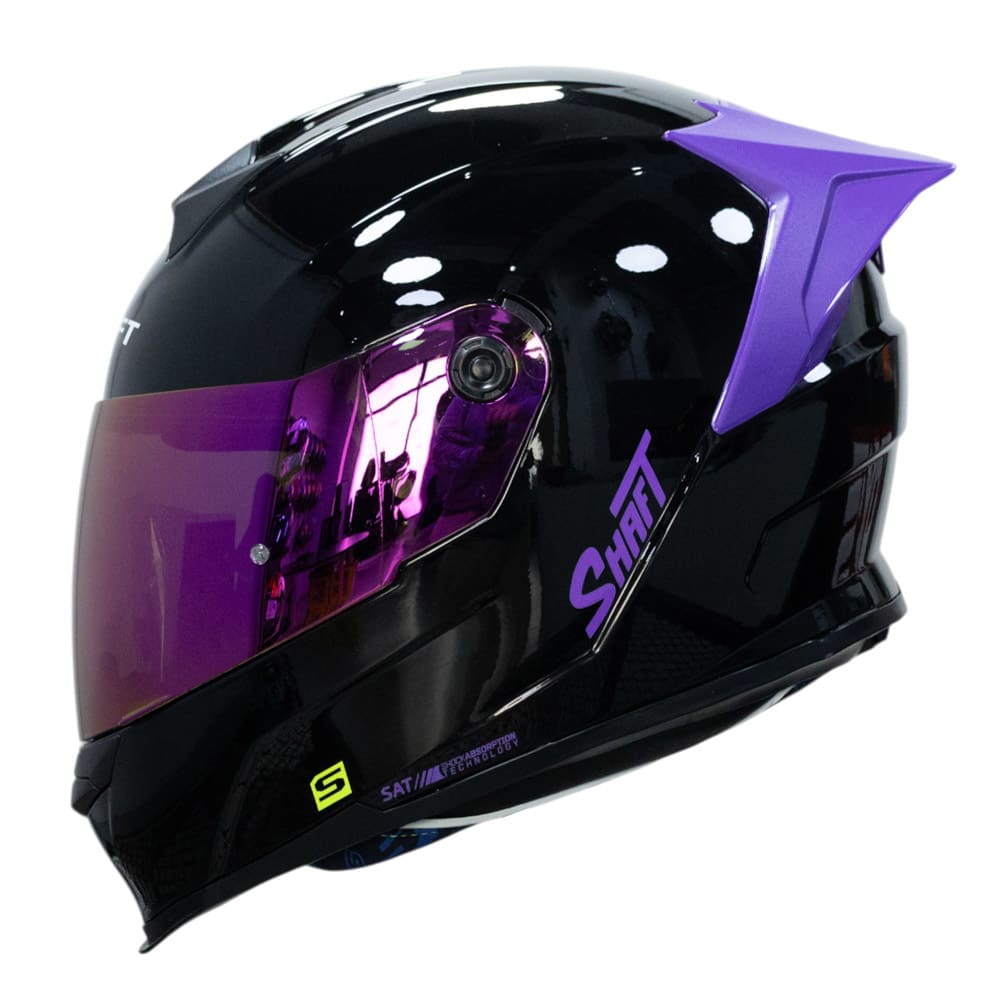 casco moto shaft 502sp solid ng morado integral normal dot acreditado - Imagen 3