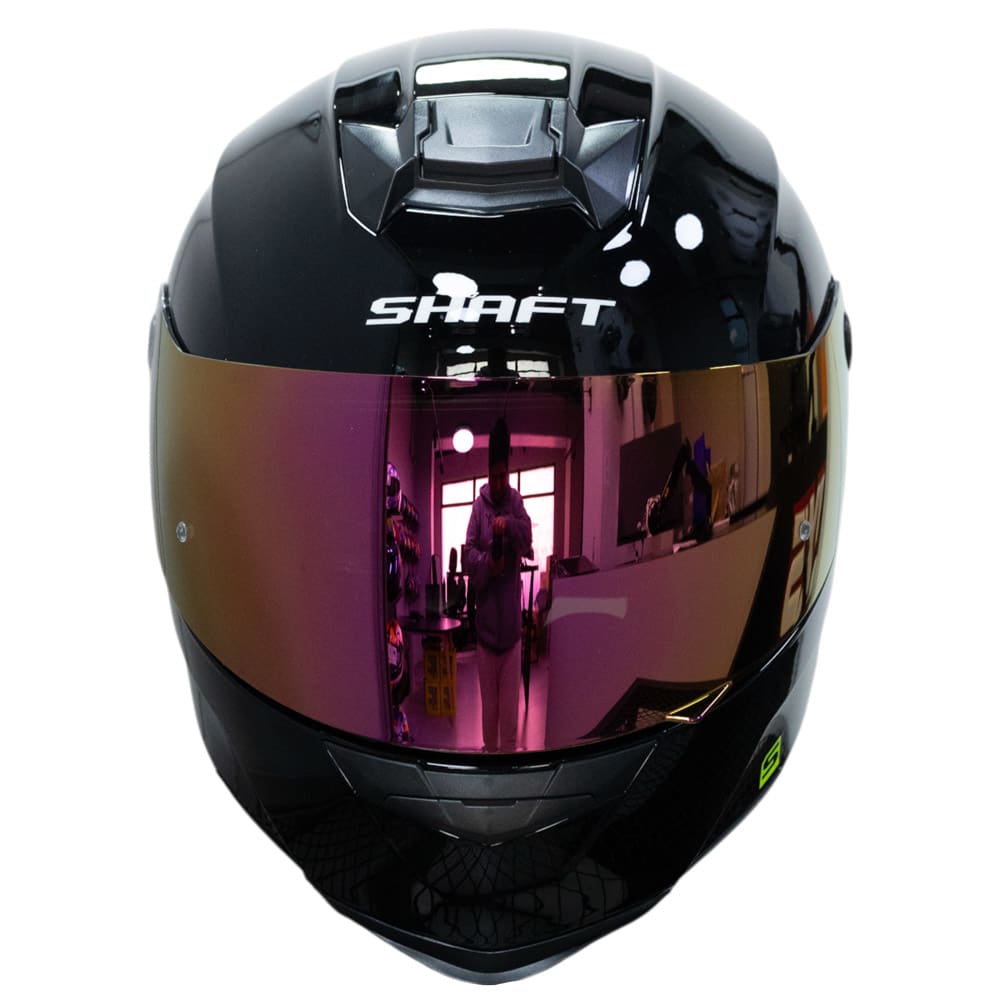 casco moto shaft 502sp solid ng rojo integral normal dot acreditado - Imagen 2